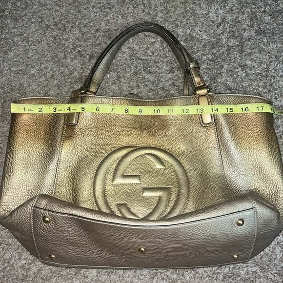 Authentic Gucci Limited Edition Large Soho Metallic Ombré Bronze Gold Chain - Picture 15 of 17